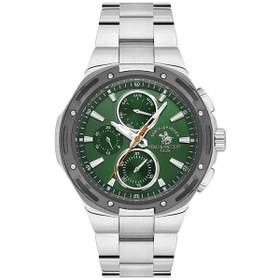 Resim Santa Barbara Polo Racquet Club Sb.1.10541-4 Tüm Fonksiyonları Aktif Çelik Kordonlu Suya Dayanıklı Metalik Renk Erkek Kol Saati Metalik 