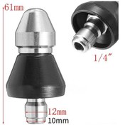 Resim Symbee Stainless Steel Yüksek Basınçlı Araba Yıkama Ve Boru Temizleme Ucu - 1/4" Bağlantı, Dayanıklı Ve Çok Amaçlı 
