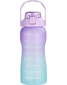 Resim Aubyhe 1500ml Polycarbonate Spor Su Bardağı: Bir Tuşla Açılabilir, İçme Pipeti Ve Taşıma Kayışı İle, Yolculuk, Spor Ve Kamp İçin Mor 