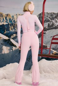 Resim Pastel Pembe Polar Astarlı Kayak Pantolonu - XXS 