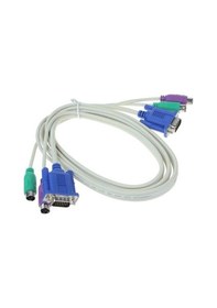 Resim 1.5 Metre 2x PS2 + 1x VGA Tüm Soketleri Erkek KVM Switch Kablosu 