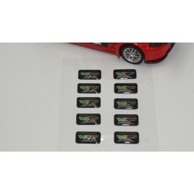 Resim DK Tuning Skoda Vrs Logo 3d Cam Açma Torpido Konsol Ayna Çıkartma Seti 