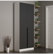 Resim Minar Kale 210 Cm 2 Kapaklı 2b Raf Portmanto Byz Mbr Çizgili Ant 