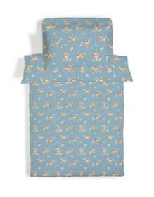 Resim Evmila Minik Geyikler Desenli Nevresim Takımı - 160x220cm Nevresim +50x70cm Yastık Kılıfı+100x200cm Çarşaf 