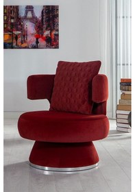 Resim Modalife Bendis Berjer Salon Oturma Odası Bordo 