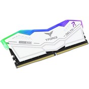 Resim T-Force Delta RGB FF4D532G6400HC40BDC01 32 GB (2x16 GB) DDR5 6400 MHz CL40 Beyaz Gaming RAM Team