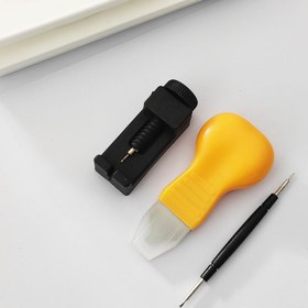 Resim 1 Set Profesyonel Saat Tamir Aracı Kiti, Plastik Malzeme, Çift Başlıklı Kulak Vidası, Kayış Kurulumu ve Çıkarma, Pil Kılıfı Arka Kapak Açacağı - Montaj Gerektirmez 