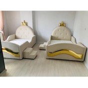 Resim Puf Bebe Montessori Serisi _yumuşacık Puf_çocuk_bebek_taçlı Yatak 90x190 Ölçüde (İÇ YATAK DAHİLDİR) 