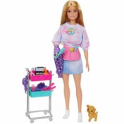 Resim Barbie Malibu Stilist Bebek Oyun Seti HNK95 