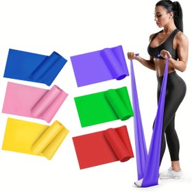 Resim 1 adet Direnç Bandı, Esnek Egzersiz Bandı, Çalışma için Gerilim Bandı, Güçlendirme Eğitimi, Yoga 