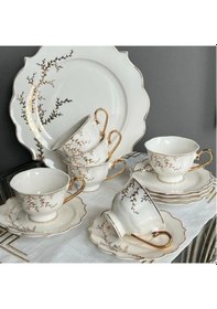 Resim Yamaç Home Valeria Sarmaşık 6 Kişilik Çay Fincanı 