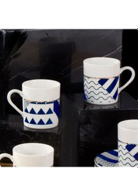 Resim Güral Camelia 12 Parça 6 Kişilik Kahve Takımı Lacivert 62501 4875354 