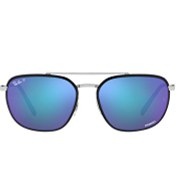 Resim Ray-Ban Chromance RB3708 Kare Siyah Polarize Unisex Güneş Gözlüğü 