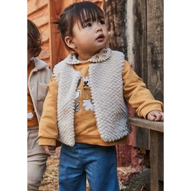 Resim Mayoral Kışlık Kız Bebek Kürklü Yelek Bej - Bej / 2 Yaş 