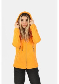 Resim Kadın Kapüşonlu Sarı Sweatshirt Sarı 