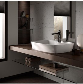 Resim Eca Myra Orta Boy Lavabo Bataryası Siyah 104508983 