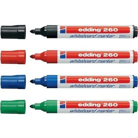 Resim Edding 260 Beyaz Yazı Tahtası Kalemi 4'lü Set 