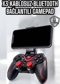 Resim Kanonik Education X3 Gamepad Oyun Kolu Bluetooth Bağlantılı Gamestick Android Uyumlu 