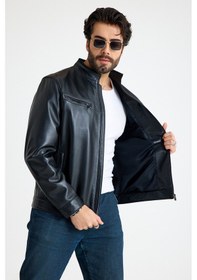 Resim Franko Armondi Regular Erkek Deri Ceket E10-k-2911 Siyah 