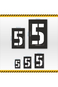 Resim isgtabelam 13x20 Cm/kompozit / Beş (5) Rakamı Boyama Şablonu 