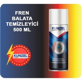 Resim Kunzel Fren Balata ve Genel Temizleyici Sprey 500 ml Hızla Buharlaşan Yağ Giderici Tüm Araçlar İçin 