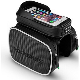 Resim Rockbros 6.2 İnç Tpu Dokunmatik Ekran Bisiklet Çantası Üst Tüp Bisiklet Çantası Dokunmatik Bisiklet Çantası - Uydu 