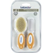 Resim Bebedor Doğal Kıl Fırça Tarak Seti Turuncu 