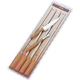 Resim Barbekü Aletleri 6'lı Set Açık Gri 