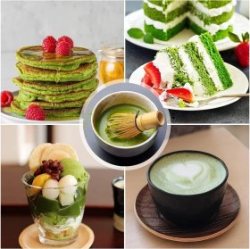 Resim Matcha Çırpma Seti, 100% Doğal Bambudan El Yapımı 3 Parça Set 