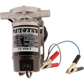 Resim Düzey 12 Volt 3/4'' Çıkışlı Dıştan Çekme Mazot Aktarma Sıvı Transfer Süt Yağ Mazot Pompası 