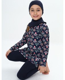 Resim My Kids Wear 7-16 Yaş Tesettür Mayo Gri - Yeşil 