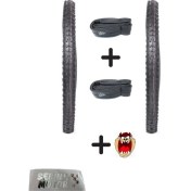 Resim Bisiklet 24 Iç Dış Lastik Seti Ön Arka Takım- (Dış 24X1,95 - Iç 24X1.75-2.125) Hedye Tzmanya Sticker 