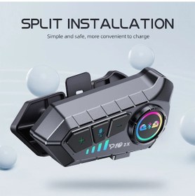 Resim Kebidumei Yp10 2x Kablosuz Bluetooth5.3 Motosiklet Kask Interkom Kulaklık 1 Pair Soft Mic 