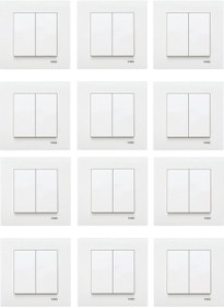 Resim Viko Karre Beyaz Komütatör 12'li Paket Çerçeve Dahil 