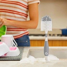 Resim Munchkin Bristle Bebek Biberonu Temizleme Fırçası Gri 