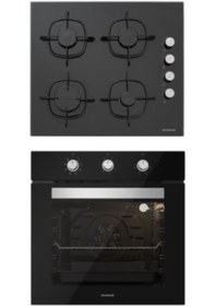 Resim Silverline BO6503B01 - CS5335B01 Siyah Cam Ankastre Set 