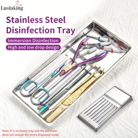 Resim LUSLUKING Paslanmaz Çelik Tırnak Bakım Sterilizasyon Tepsisi - Kokusuz, Yüksek Sıcaklığa Dayanıklı Manikür Araçları & Aksesuarları İçin 