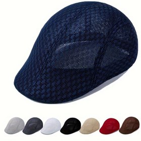 Resim Uniseks Yazlık Nefes Alabilir Fileli Beyzbol Şapkası Ayarlanabilir Snapback Kapamalı - Erkekler ve Kadınlar için Hafif Güneş Şapkası, 9 Renk (Lacivert/Siyah/Beyaz/Gri/Bej/Kahverengi/Kırmızı & Daha Fazlası), Tatil Başlığı | Günlük Kafa Giyimi 
