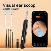 Resim Inskam görsel kulak temizleme aparatı kamera ve ışık ile, 6 kulak kaşığı kılıfı ve 7 parça kulak kaşıyıcı seti, WiFi'ye bağlanabilir, pil/USB çift kullanım, lityum pil, tüm cep telefonları için uygun, güvenli ve rahat kulak temizliği 