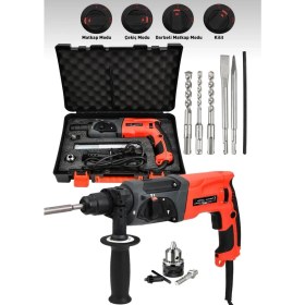 Resim Germany Steel Extra Güçlü 4200W Probakır Sargı Kırıcı Delici Darbeli Hilti Matkap 5 Adet Uç Metal Şanzuman Ggrmn-Kırcı3 