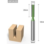Resim 2Liyao 6X5X20 Tek Çift Flüt Düz Bit 6mm 1/4 "shank Freze Ahşap Için Kesici Tungsten Karbür Yönlendirici Bit Ağaç Işleme Kesme Aletleri (Yurt Dışından) 