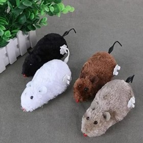 Resim Kurmalı Kedi Eğitim Oyuncağı Tüylü Peluş Fare Yakalama Interaktif Sevimli Eğlenceli Oyuncak 