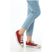 Resim Everest Keten All Star Şeffaf Taban Günlük Spor Ayakkabı Bordo 