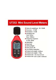 Resim Xuweiwei Unı-t Ut353 Profesyonel Dijital Ses Seviye Olcer 30-130db Lcd Aydinlatma Kompakt 