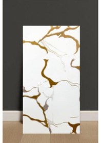 Resim 30x60cm Elit Gold Mermer Desen Yapışkanlı Banyo,tezgah Arası Kaplama Duvar Paneli Kağıdı Tx-077 Altın 