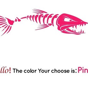 Resim Pembe-28cmx95cm-sol-büyük Balık Kılçığı lar Tekne Vücut Cruise Etiket Duvar Vinil Kapakları Gemi Etike 