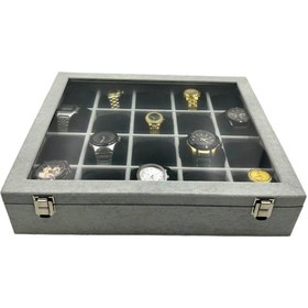 Resim DİJİTAL ÇARŞI MAĞAZACILIK RichBox 20'Li Saat Kutusu Saat Çantası Süet Gri 