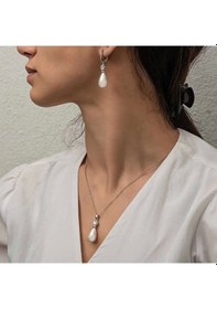 Resim Gümüş Damla İnci Kadın Set Çok Renkli 
