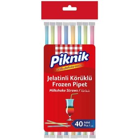 Resim Piknik Jelatinli Körüklü Frozen Pipet 40'lı 