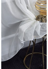 Resim File Cleo 1/3 Sık Pileli Ütü İstemez Kırışmaz Yeni Sezon Salon Oda Tül Perdesi Ekru 